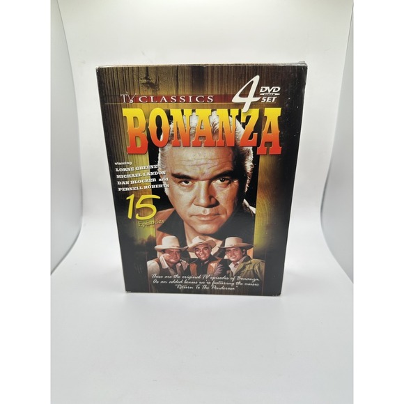 Other - Bonanza TV Classics (DVD) 4 DVD set with 15 episodes - Lorne Greene Very Good